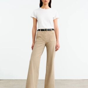 Nili Lotan Florence Corduroy Pants, size 24, khaki color